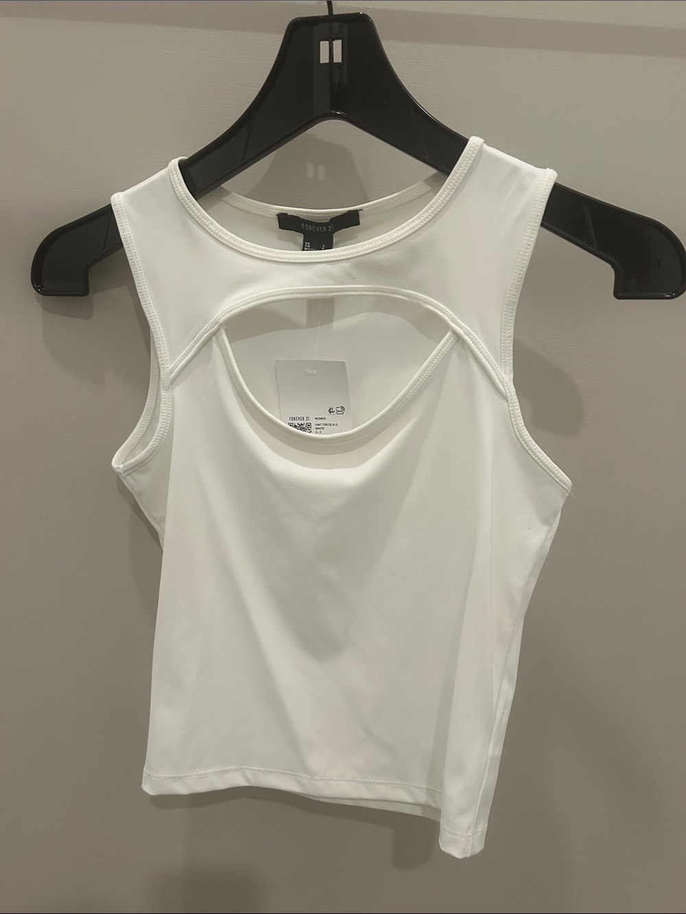 White Keyhole Cutout Tank